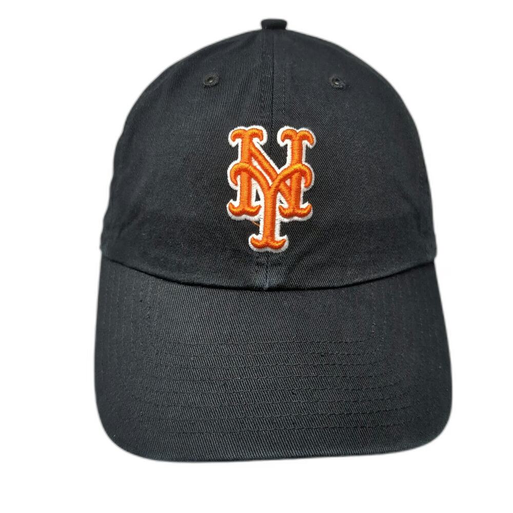 New York Mets MLB '47 Baseball Cap Black One Size Embroidered Adjustable Hat